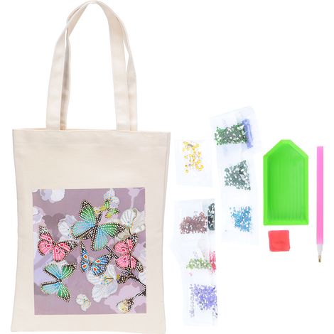 DIY Diamond Painting Shopping Bag Rhinestones Painting Tote Bag with Handles Tool SetBB025 (1/5)
