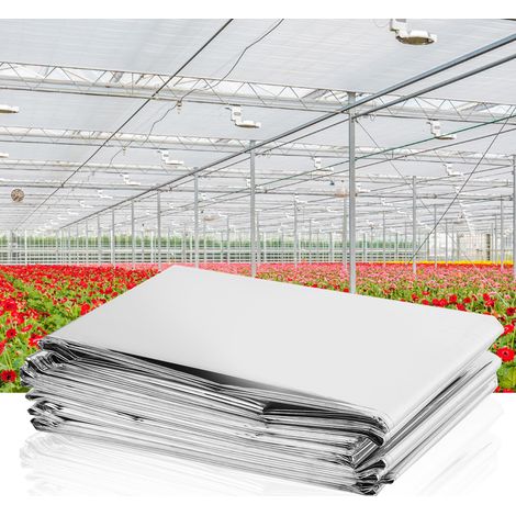 Lot de 2 films réfléchissants argentés pour plantes, serres et lampes de croissance, 210 x 120 cm (1/5)