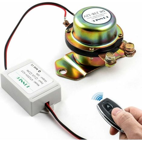Interruttore automatico batteria per auto, isolatore interruttore batteria 12V con telecomando elettromagnetico per auto (1/5)