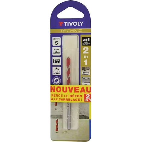 Tivoly Technic Béton Foret Acier 5 mm 165 mm (1/4)