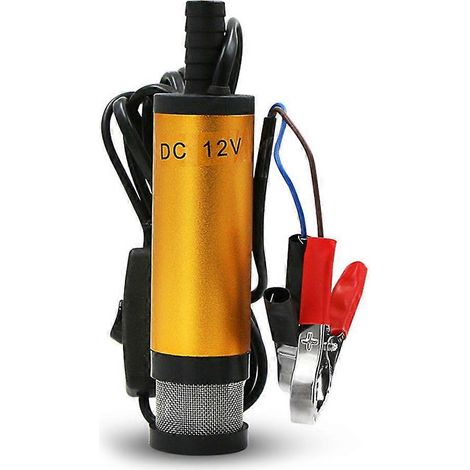 Pour la vidange de carburant de camions, bateaux et voitures : pompe à huile montée sur véhicule avec pinces de batterie (1/5)