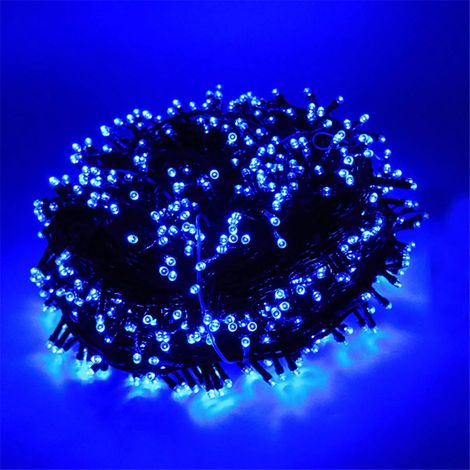 720 Luci LED BLU catena luminosa lunga 41 metri Mini Lucciole albero di natale da esterno o interno 8 giochi Stringa luminarie blu per giardino porticati certificata CE ROHS (1/5)