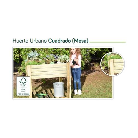 Huerto Urbano de madera - Cuadrado