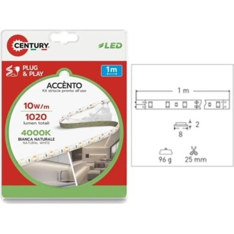 LUCI LED STRISCE AD. MT.5 ACCETO NAT