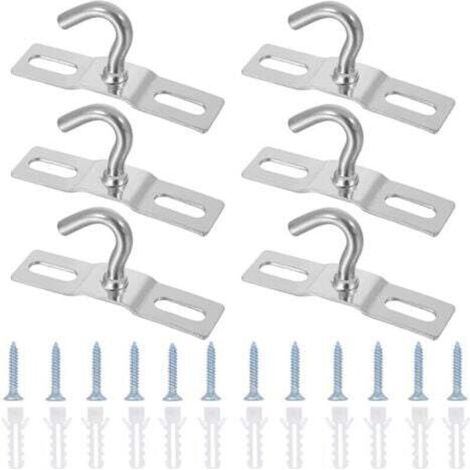 Pieces Ceiling Hook, Hook Plates, Ceiling Light Base Plate, Heavy Duty Steel Ceiling Hook with Screws for Hanging Lamp, Plant, Basket, Fan (70mm)