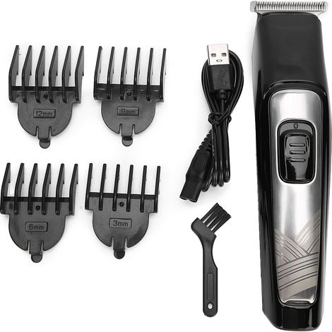 Tondeuse À Cheveux Électrique Portative - Faible Niveau Sonore - Pour Salon De Coiffure Et Usage Domestique - Noir (1/5)