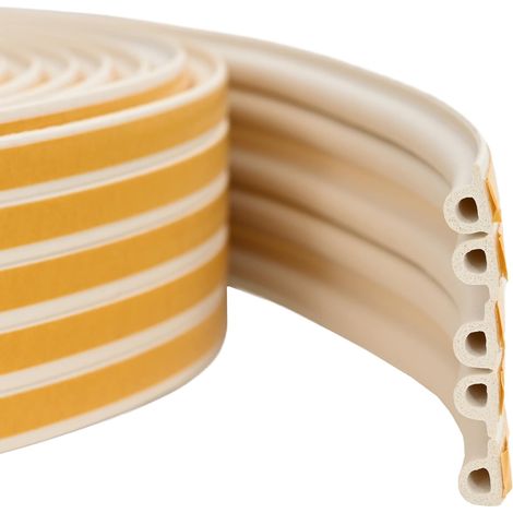 joint de fenêtre autocollant Blanc 9 x 6 mm 12 m Mousse EPDM (1/5)
