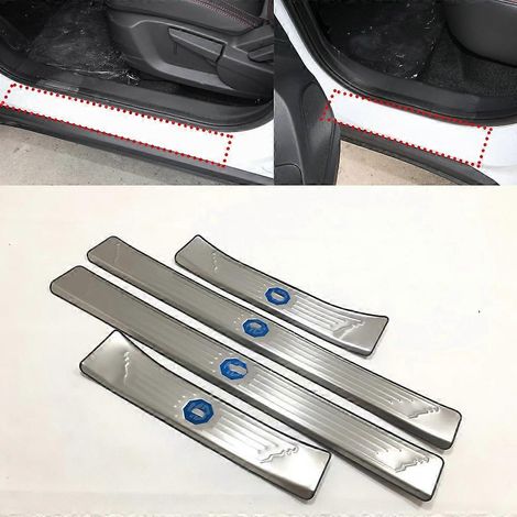 Plaque de seuil de porte latérale pour MG ZS, accessoires de voiture, baguette de seuil de porte 2018-2022, garniture décorative de protection ( ) (1/5)