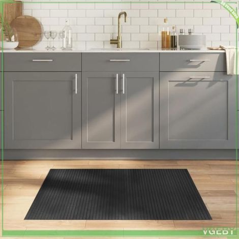 Tapis rectangulaire - FAFEISY - 376772 - Gris - Bambou naturel - 80x100 cm (1/5)