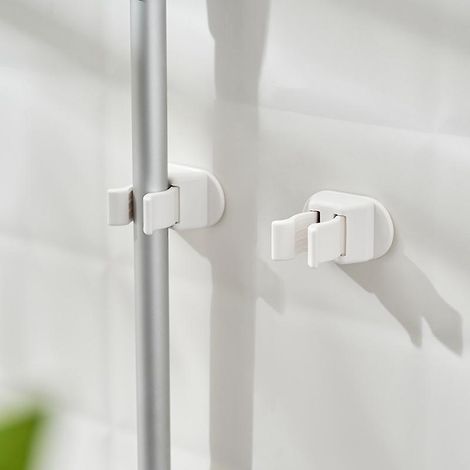 2pcs (4.5x3 Cm)rteliers Muraux Accroche Balai Mural Adhesif Porte Balais Mural Sans Percage Support De Vadrouille Organisateur De Rangement Pour C (1/4)