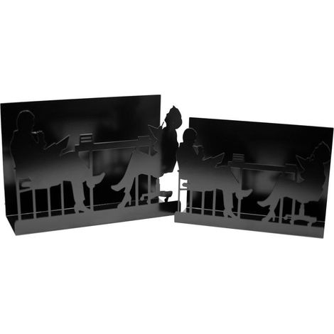 Zeitschriftenständer aus schwarzem Metall 350x120x240