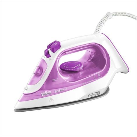 Fer vapeur BRAUN TexStyle 3  SI3030PU  Semelle SuperCeramic  Débit vapeur 45g/min (1/5)