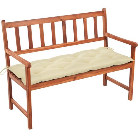 FIMEI Banc de jardin avec coussin 120 cm Bois d'acacia massif (1/5)