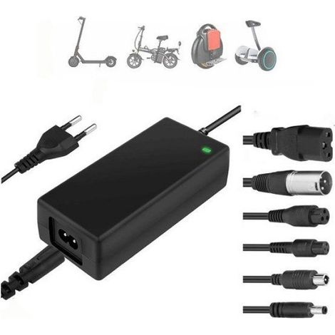 Chargeur Vélo Électrique - Chargeur Trottinette Électrique - 42 V 2 A - 6 Connecteurs Batterie - Pour Vélos Électriques et Trottinettes (1/5)
