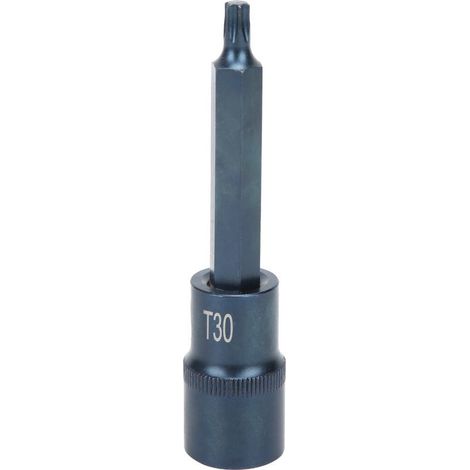 Lot S2 acier allié étoile douille embout 1/2x100xT30 bleui clé à chocs électrique rapide outil quincaillerie blister (1/5)