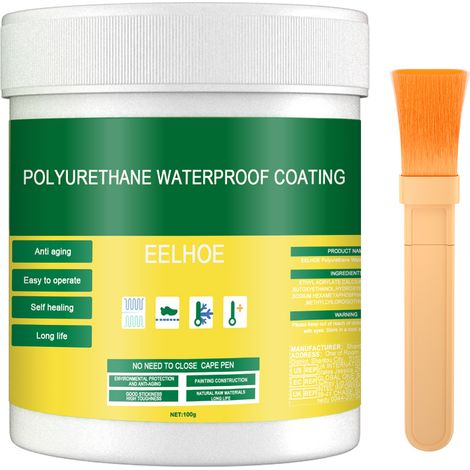 EELHOE - Colle d'étanchéité pour sols (100 g) - Produit d'étanchéité pour murs extérieurs, salles de bains et toilettes - Peinture pénétrante pour murs en briques (1/5)