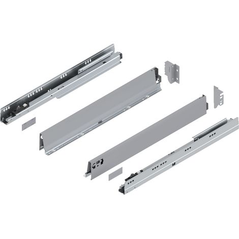 Blum Tandembox antaro M Schubladenschienen-Set 1 Paar, 65kg 650mm Vollauszug Blumotion, grau (1/5)
