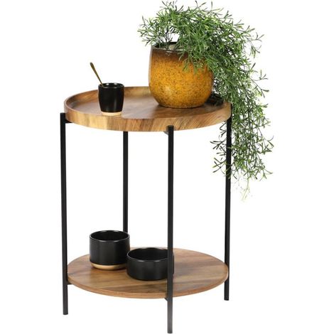 Table d'appoint 2 niveaux JOYA diam 42cm (1/3)