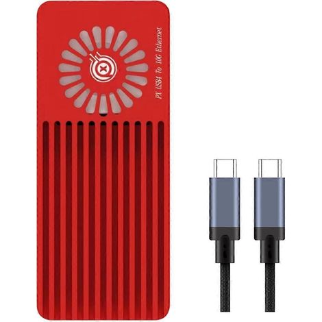Carte réseau Thunderbolt 10G PX USB4 vers Ethernet 10G - Rouge (1/5)