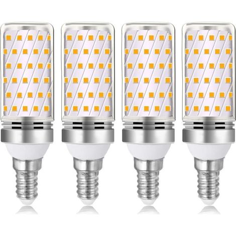 Ampoule E14 16W LED Blanc Chaud 3000K 1600lm, Équivalent Lampe Halogène E14 100W 120W, AC 230V, non-dimmable, 4pcs (1/5)