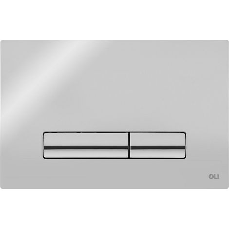 Placca doppio tasto Glam Olipure Cromo Lucido cassetta incasso Oli (1/3)