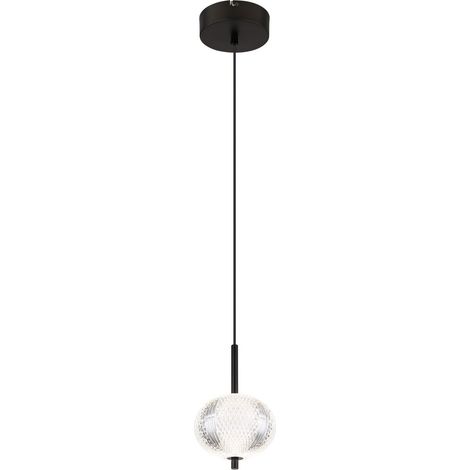 Globo - lámpara colgante - Aida - negro - vidrio - Ø 15cm - LED - (1/5)