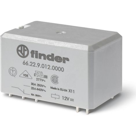 Relais de puissance CI 2NO 30A 24V DC intervalle contacts  1,5mm AgSnO2 FINDER 662290244600