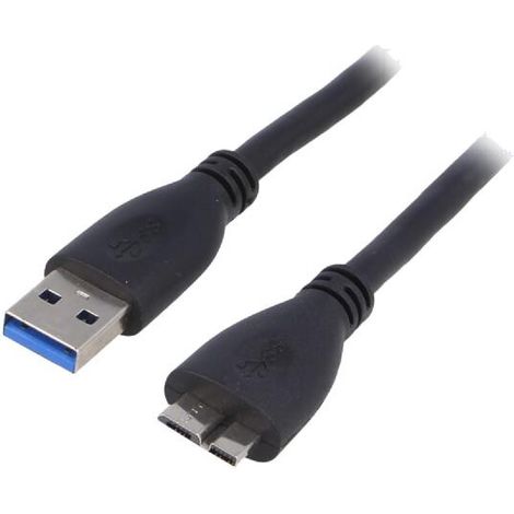 Cable- USB 3.0- USB A prise.USB B micro prise- nickele- 0.5m