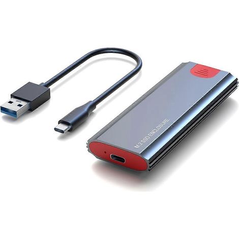 Boîtier SSD M.2 NVMe M-Key PCIe, boîtier externe pour disque dur mobile, boîtier SSD avec câbles AC inclus. (1/4)