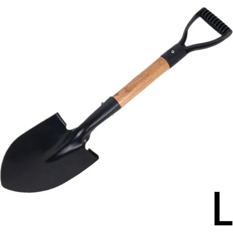 Pelle (50,5 cm) en acier au manganèse, idéale pour les enfants. Pelle de jardin imperméable et antirouille, parfaite pour la plage et le camping. (1/5)