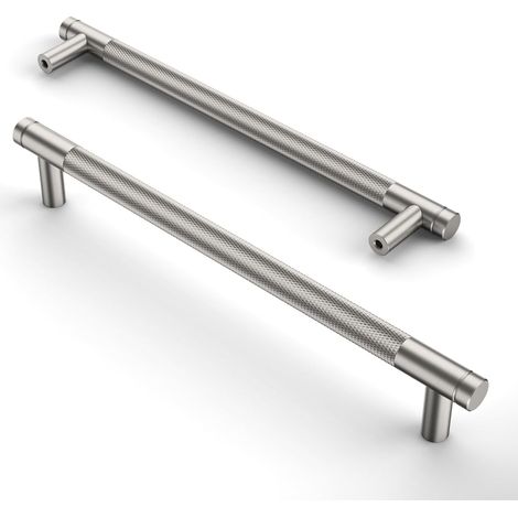 10 Pièces Poignee de Meuble Cuisine Argenté 160mm Poignées Meubles avec Vis, pour Bureaux, Tiroirs, Armoires, Placard UK0040 (1/4)