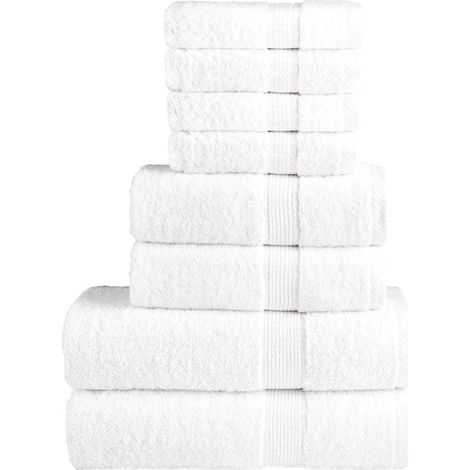 Ensemble de 8 serviettes haut de gamme SOLUND Blanc 600 g/m² (1/5)