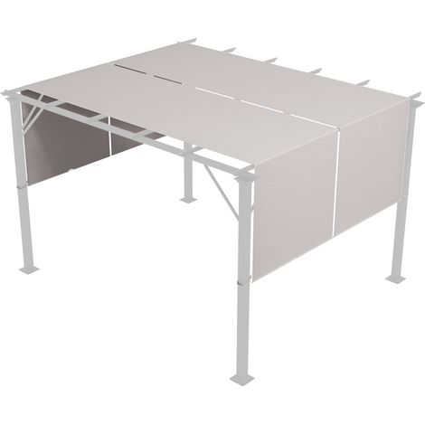 Lot 2 Toiles Remplacement Pergola Urbano Kaki Résistante UV30+ 3x3m (1/5)