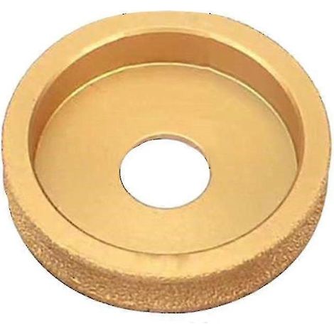 Trocken vakuumgelötete Diamantschleifscheibe, Bohrungsdurchmesser 20 mm, Durchmesser 75 mm, halbrunde Kante, zum Polieren von Marmor.