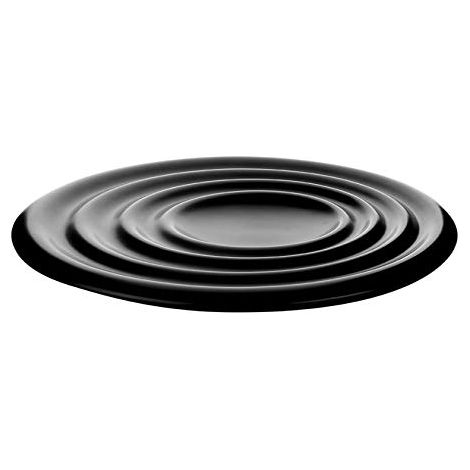 Assiette en porcelaine noire Pulsar