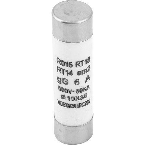 10 Hochleistungs-Zylindersicherungen mit Anzeige 10x38 380-500VAC (6A) (1/5)