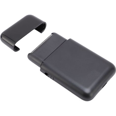 Tondeuse à barbe électrique rechargeable USB 5W, portable, pour homme, idéale pour les voyages, la maison et le bureau (noire). (1/5)