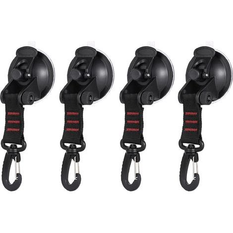 Ganci a ventosa per tenda da auto, cuscini inclusi, set da 4 (1/5)