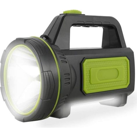 Linterna LED ultra potente YMYNY recargable por USB con luz lateral, linterna impermeable de alta potencia para emergencias, senderismo, camping y caza. (1/4)