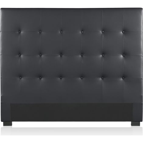 Tête de lit capitonnée Premium 140cm Noir