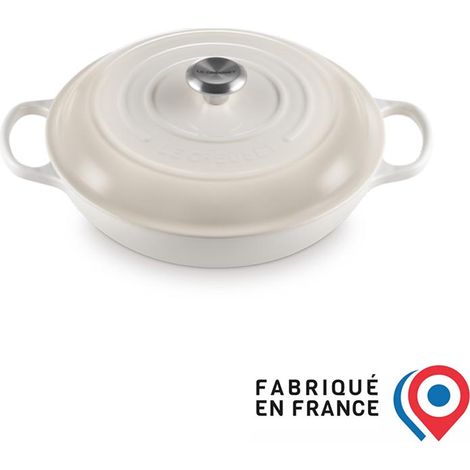 Le Creuset Evolution Tegame basso Rotondo 3.5 L ghisa vetrificata per forno piano cottura elettrico vetroceramica gas induzione colore Meringue (1/5)