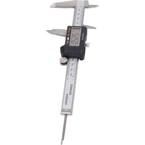 Pied à coulisse numérique électronique, outil de mesure à vernier, acier inoxydable, écran LCD, pouces, métrique, haute précision 0-150 mm (1/5)