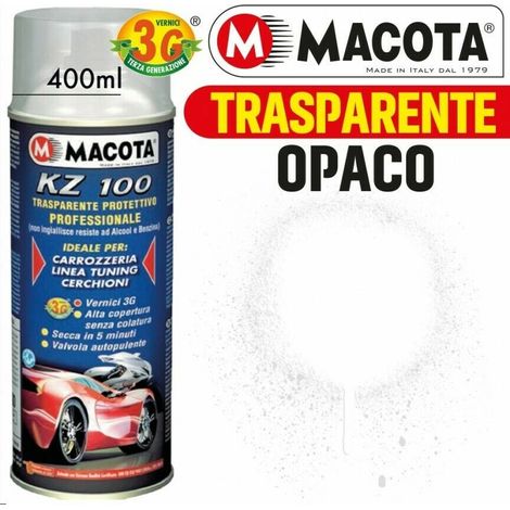 MACOTA KZ100 Trasparente Protettivo Professionale Vernice Spray 400ml Modello - Trasparente Opaco