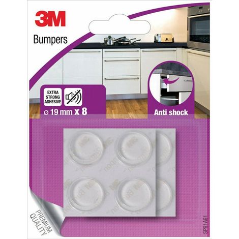 Scotch Türpuffer transparent Durchmesser 19 mm Paket mit 8 Stück