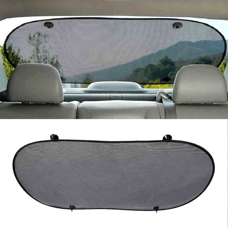XEPHO Pare-Soleil arrière Microperforé Pliable 100 x 50 cm Protège l'intérieur de la Voiture des Rayons du Soleil Installation Rapide et Facile (1/4)