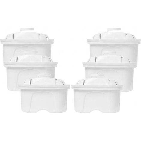 Caraffa filtrante per depuratori d'acqua Brita, BWT e altri  Confezione da 6 filtri per caraffe filtranti  Caraffa filtrante (1/5)