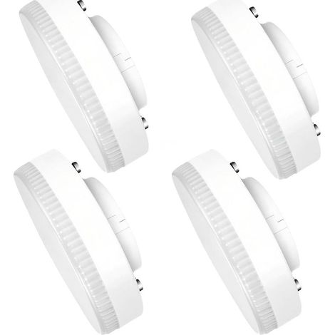 4 Pièces Ampoule GX53 LED 9W Blanc Chaud 3000K, 800LM AC 220-240V, Équivalent à 71W Halogène, Spot LED Encastrable pour Cuisine Armoires Vitrines, Non Dimmable Facile à Installer (1/5)