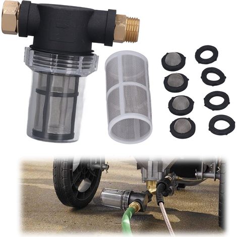 Filtro per pompa dell'acqua, filtro per tubo da giardino da 3/4", filtro per acqua, filtro per idropulitrice, accessori per utensili da giardino (1/5)