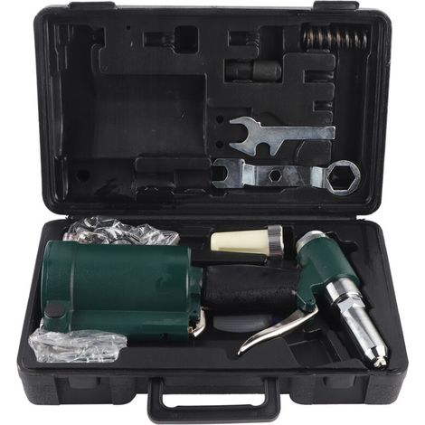 Pneumatic riveting kit for industrial air-powered hydraulic rivet gun, 2.4 to 4.8 mm (1/5)