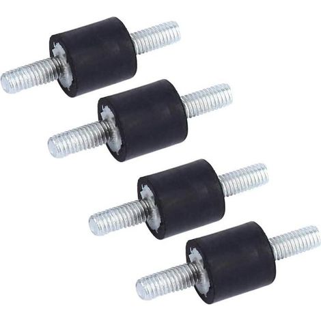 4pcs Supports D'isolateur En Caoutchouc Supports D'isolant Anti-Vibration M3 8 X 8 En Caoutchouc Isolateur Anti-Vibration Bobines Double Avec Vis (1/4)